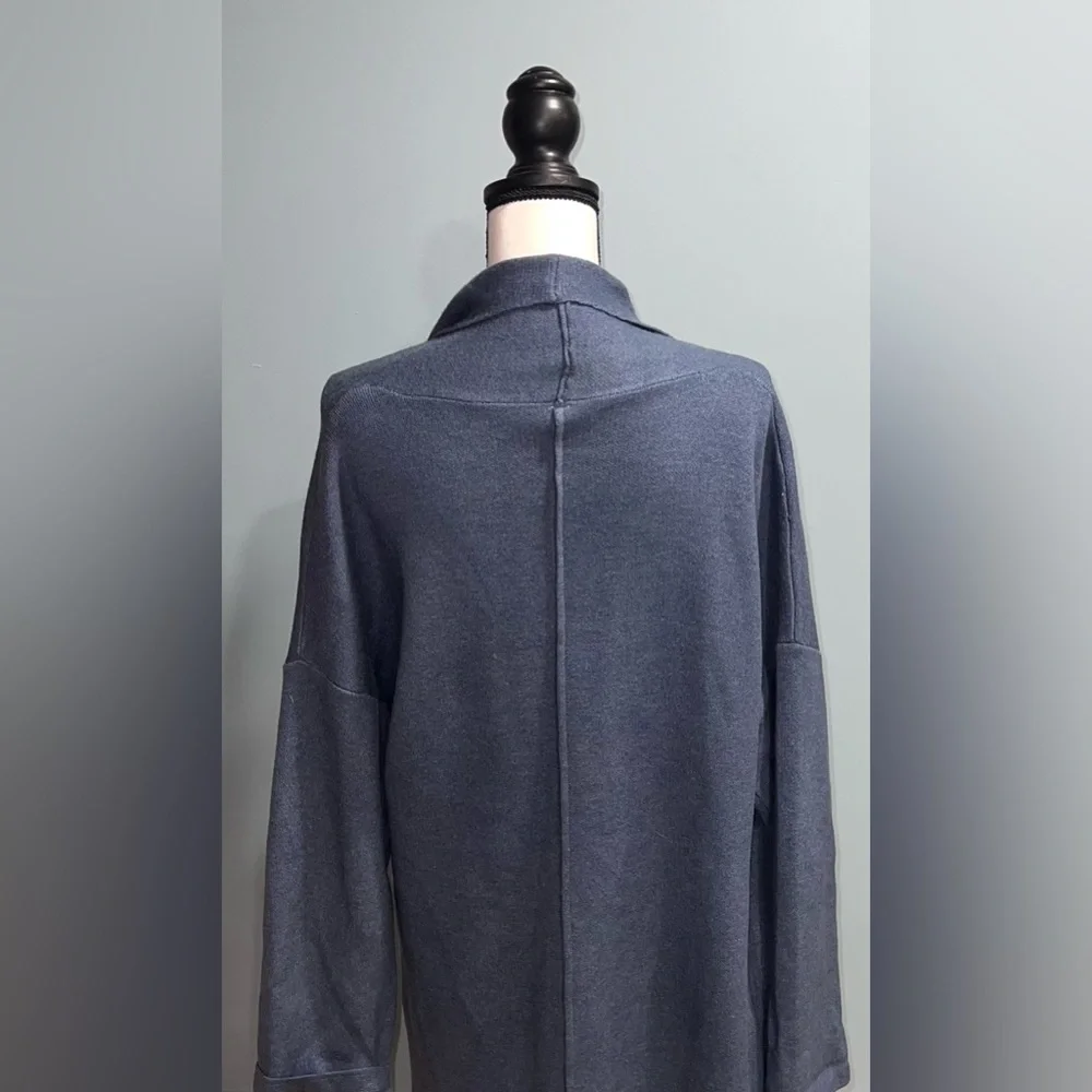 Blue cardigan Very soft, pockets,nice  color, great condition - Picture 2 of 6